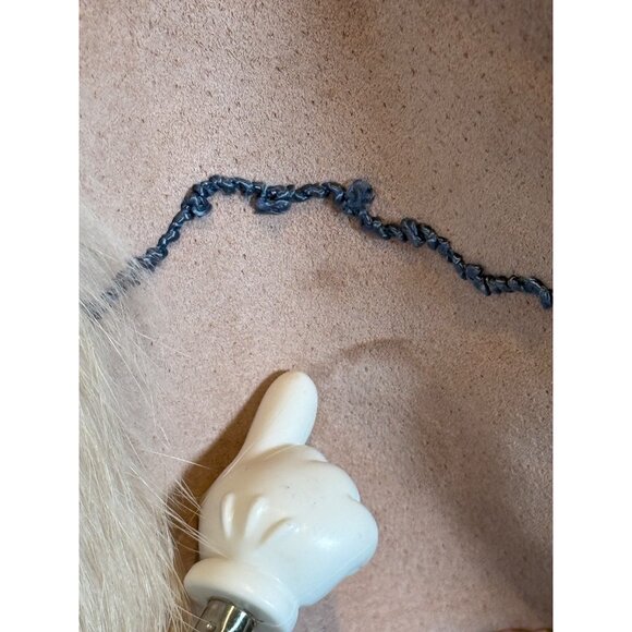 Vtg. Vera Pelliccia Rabbit Fur Suede Boho Poncho Artistic Embroidery RARE - Picture 10 of 16